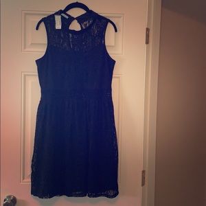 NWT!!! Maurice’s, black lace night neck dress